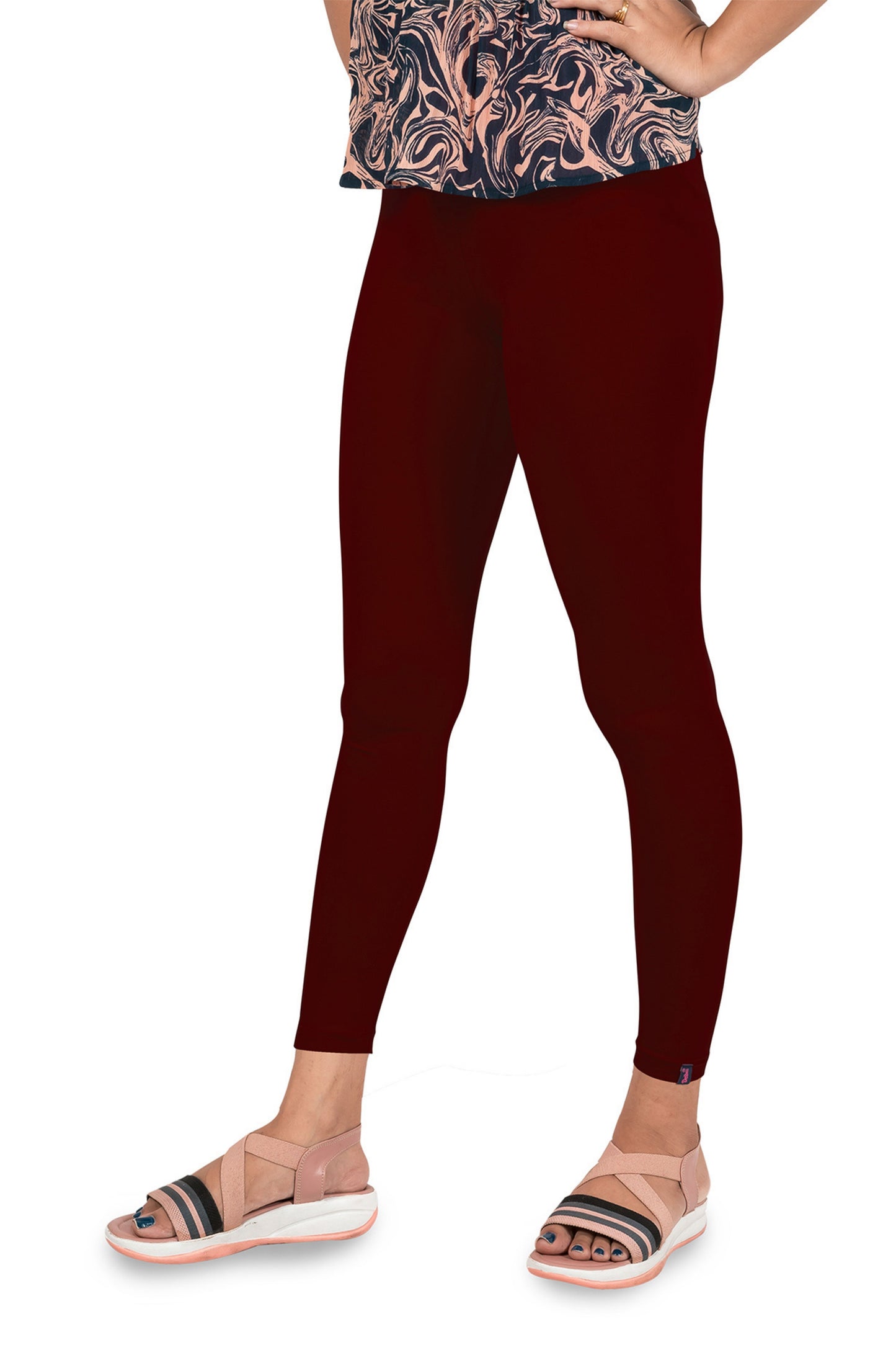 Ankle Leggings Red Meroon