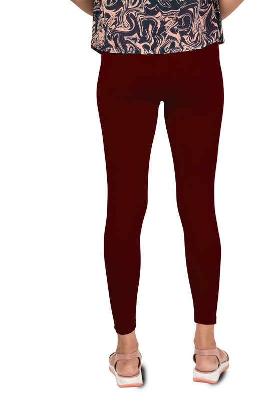 Ankle Leggings Red Meroon