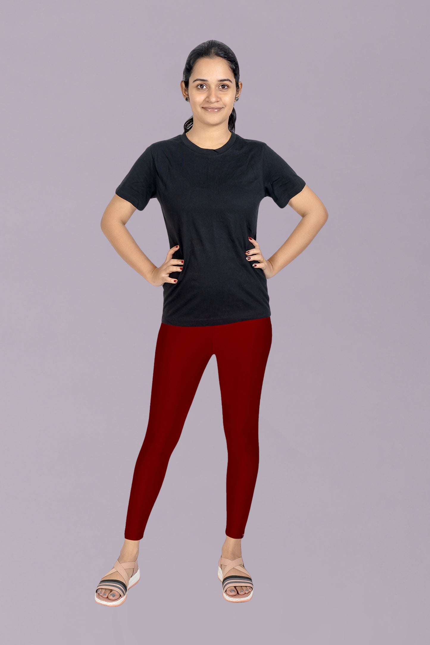 Shimmer Leggings Meroon