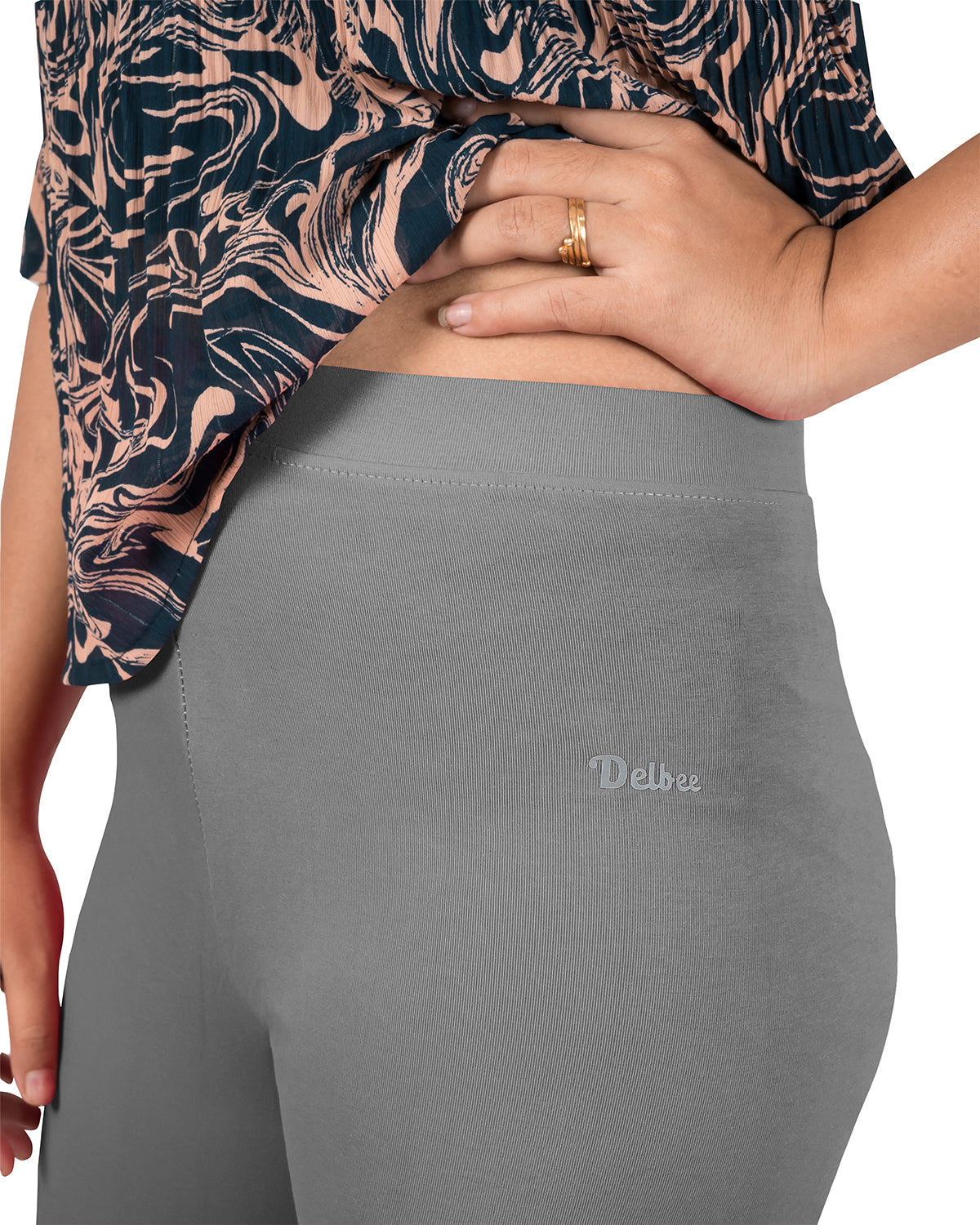 Cotton Lycra Ankle Length Flat Elastic Leggings